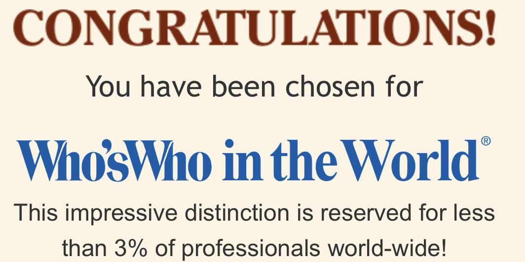 Who'sWho in the World